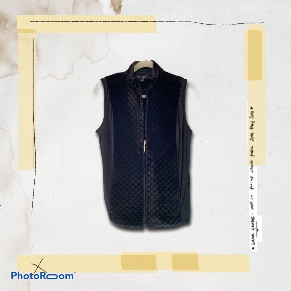 Susan Graver black velvet vest